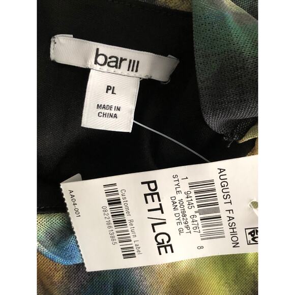 Bar III Mock Neck Dress Women's Petite Large in Dani Dye NEW - Picture 6 of 8